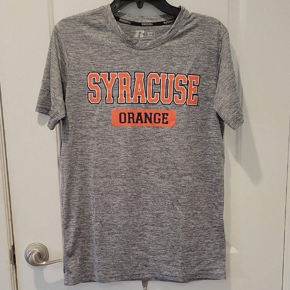Russell Athletic Gray and Orange Short Sleeve Tee